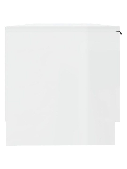 TV skříňka bílá vysoký lesk 102 x 35 x 36,5 cm kompozitní dřevo