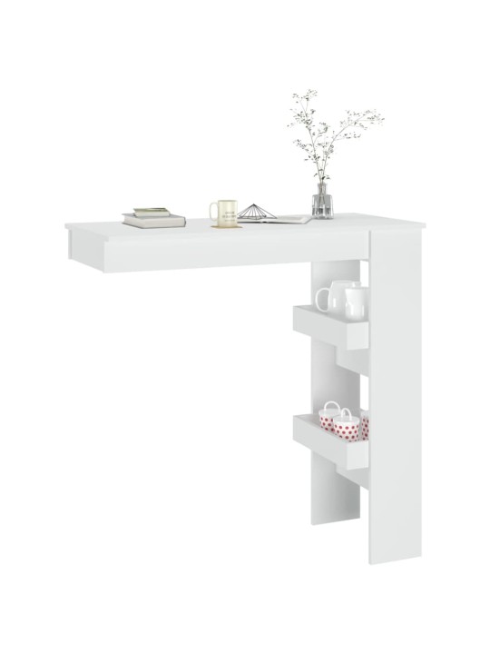 Nástěnný barový stolek bílý 102x45x103,5 cm kompozitní dřevo
