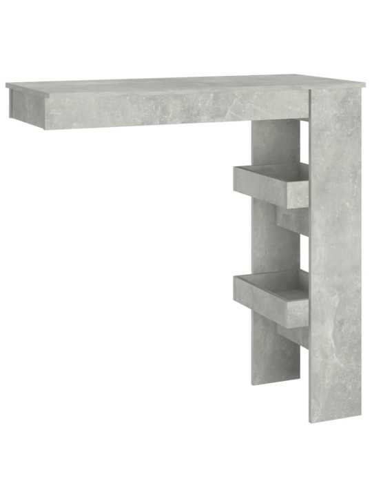 Nástěnný barový stolek betonově šedý 102 x 45 x 103,5 cm