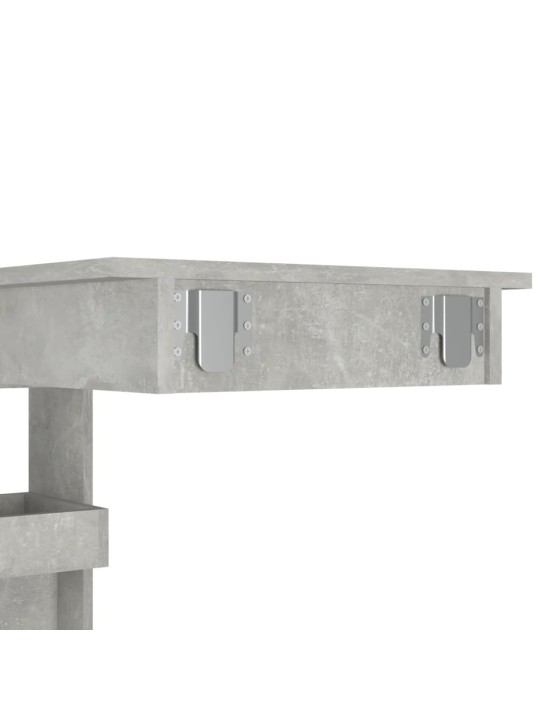 Nástěnný barový stolek betonově šedý 102 x 45 x 103,5 cm