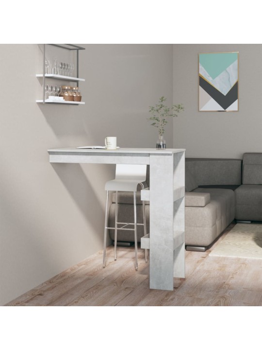 Nástěnný barový stolek betonově šedý 102 x 45 x 103,5 cm