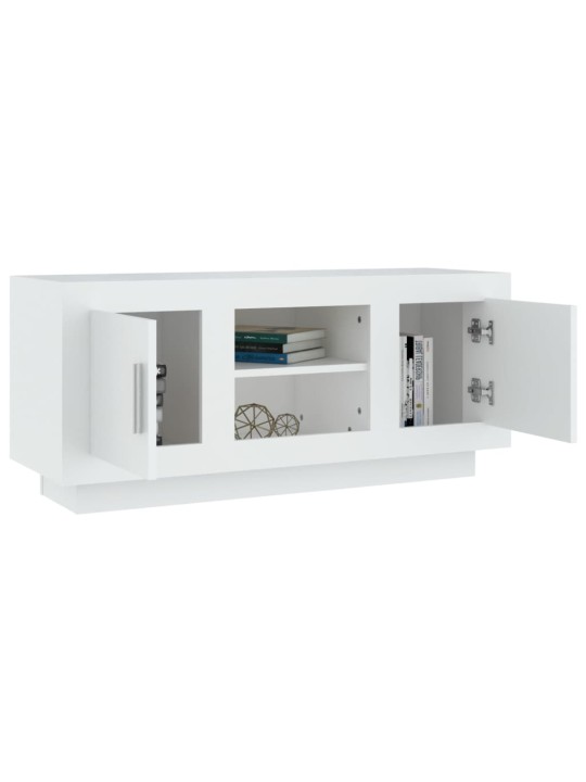 TV skříňka bílá 102 x 35 x 45 cm kompozitní dřevo