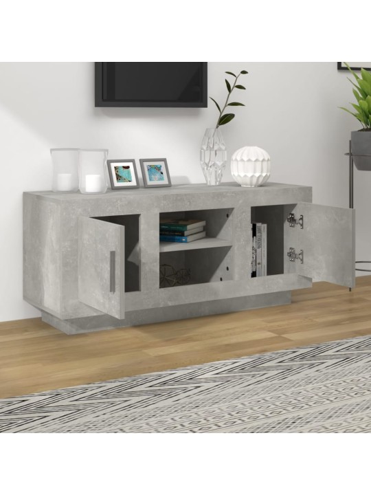 TV skříňka betonově šedá 102 x 35 x 45 cm kompozitní dřevo