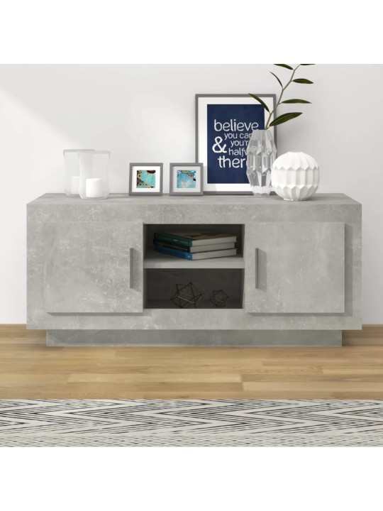 TV skříňka betonově šedá 102 x 35 x 45 cm kompozitní dřevo