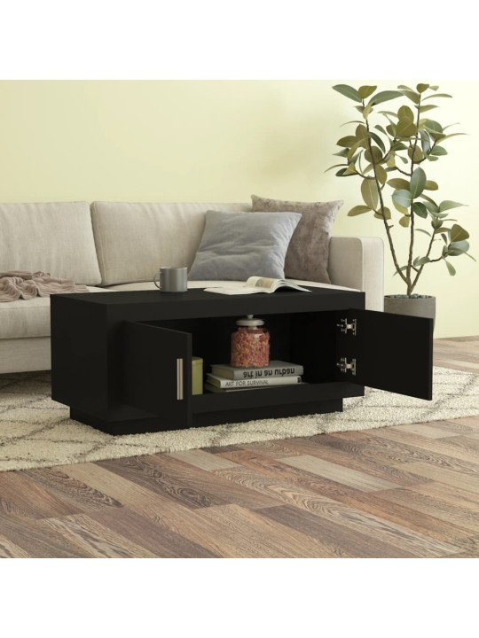 Konferenční stolek černý 102 x 50 x 45 cm kompozitní dřevo