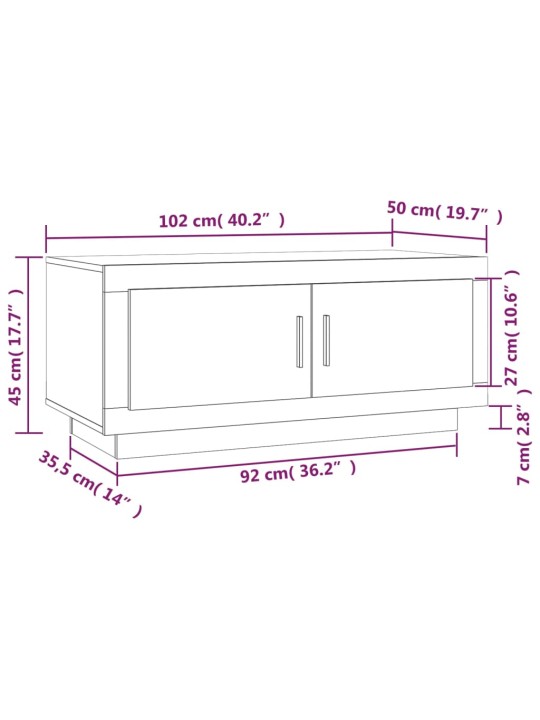 Konferenční stolek betonově šedý 102x50x45 cm kompozitní dřevo