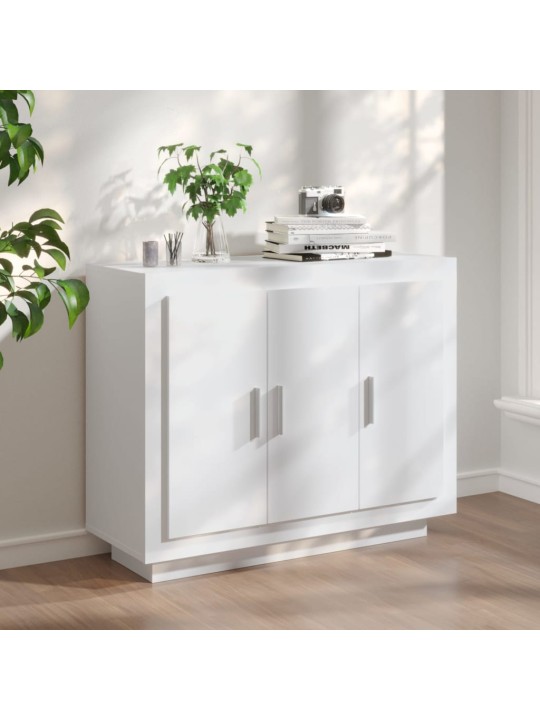 Příborník bílý 92 x 35 x 75 cm kompozitní dřevo