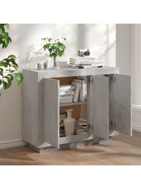 Příborník betonově šedý 92 x 35 x 75 cm kompozitní dřevo