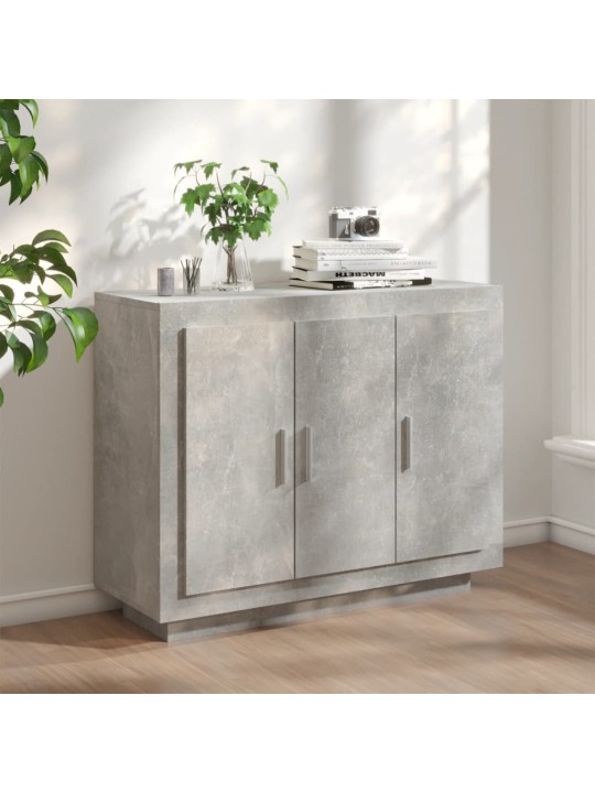 Příborník betonově šedý 92 x 35 x 75 cm kompozitní dřevo