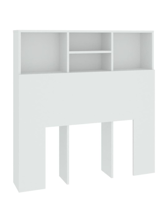 Čelo postele s úložným prostorem bílé 100 x 19 x 103,5 cm