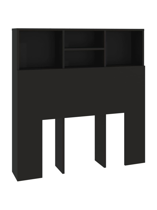 Čelo postele s úložným prostorem černé 100 x 19 x 103,5 cm