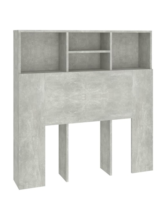 Čelo postele s úložným prostorem betonově šedé 100x19x103,5 cm