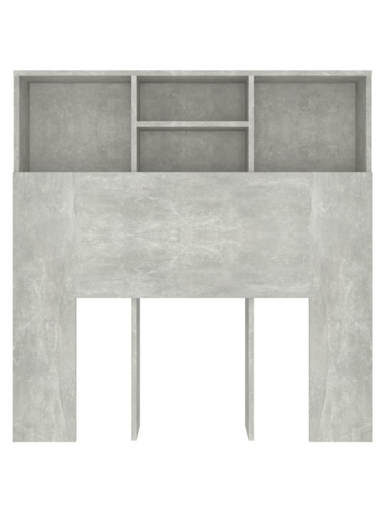 Čelo postele s úložným prostorem betonově šedé 100x19x103,5 cm