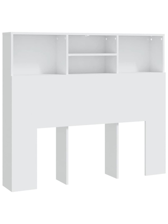 Čelo postele s úložným prostorem bílé 120 x 19 x 103,5 cm