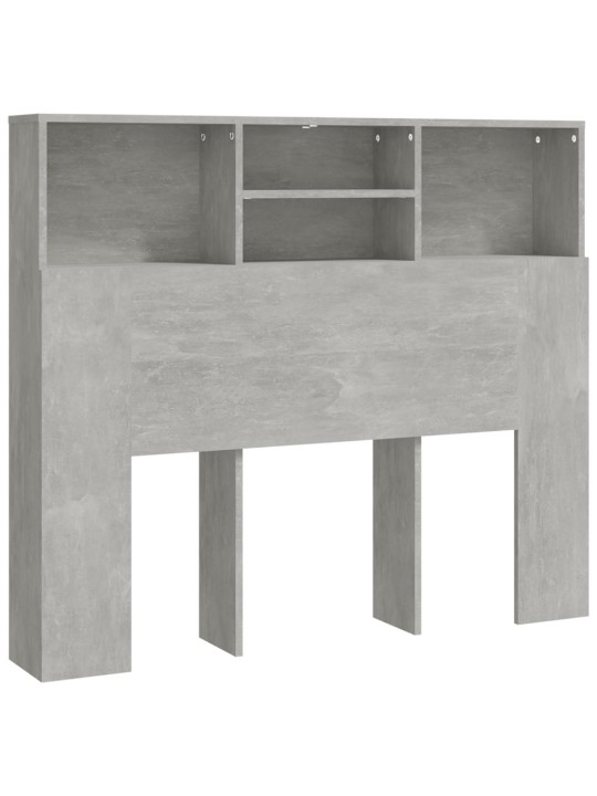 Čelo postele s úložným prostorem betonově šedé 120x19x103,5 cm