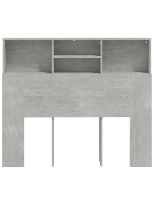 Čelo postele s úložným prostorem betonově šedé 120x19x103,5 cm