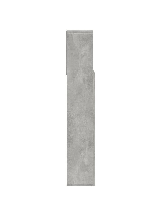 Čelo postele s úložným prostorem betonově šedé 140x19x103,5 cm