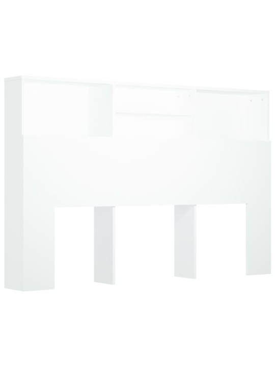 Čelo postele s úložným prostorem bílé 160 x 19 x 103,5 cm