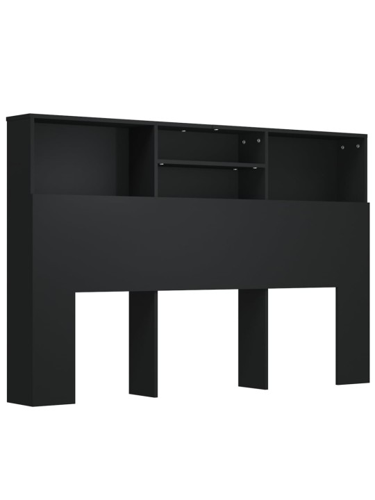 Čelo postele s úložným prostorem černé 160 x 19 x 103,5 cm