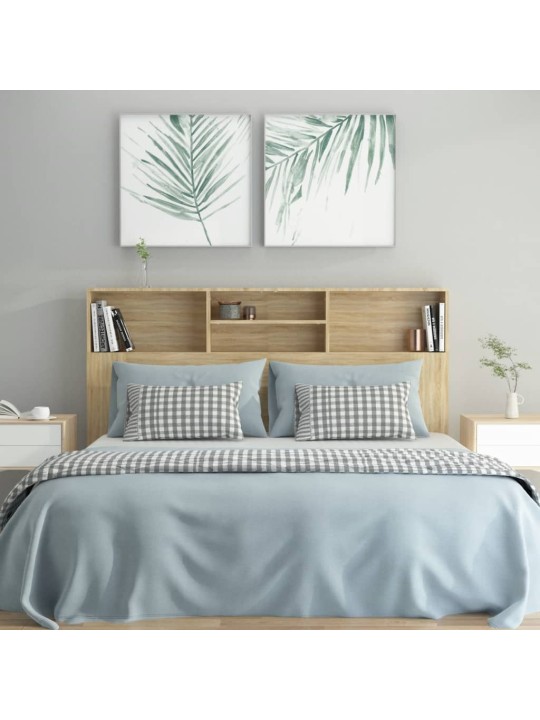 Čelo postele s úložným prostorem dub sonoma 160 x 19 x 103,5 cm