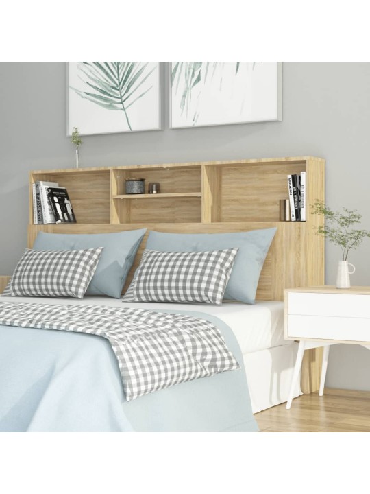 Čelo postele s úložným prostorem dub sonoma 160 x 19 x 103,5 cm