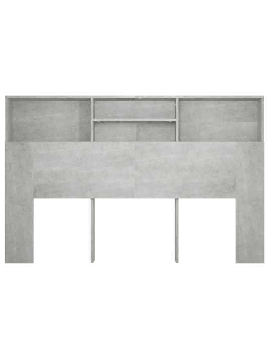 Čelo postele s úložným prostorem betonově šedé 160x19x103,5 cm