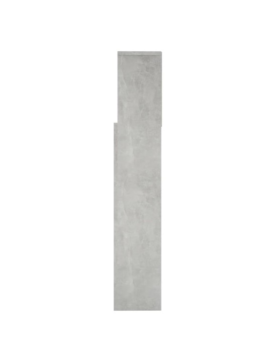 Čelo postele s úložným prostorem betonově šedé 160x19x103,5 cm