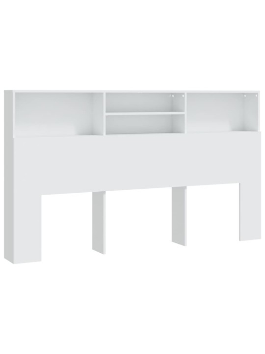 Čelo postele s úložným prostorem bílé 180 x 19 x 103,5 cm