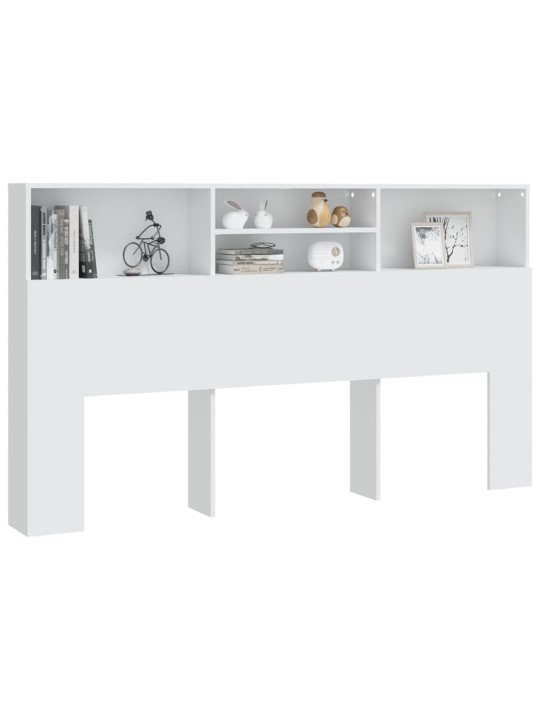Čelo postele s úložným prostorem bílé 180 x 19 x 103,5 cm