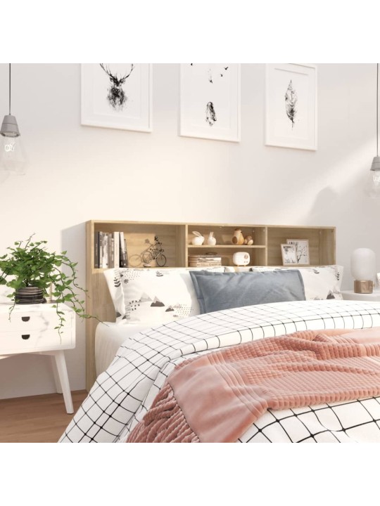 Čelo postele s úložným prostorem dub sonoma 180 x 19 x 103,5 cm