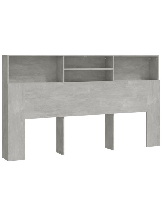 Čelo postele s úložným prostorem betonově šedé 180x19x103,5 cm