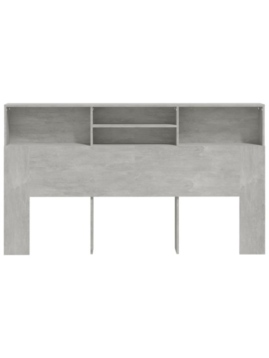 Čelo postele s úložným prostorem betonově šedé 180x19x103,5 cm