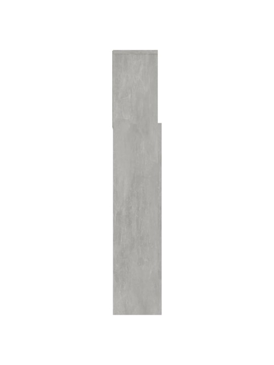 Čelo postele s úložným prostorem betonově šedé 180x19x103,5 cm