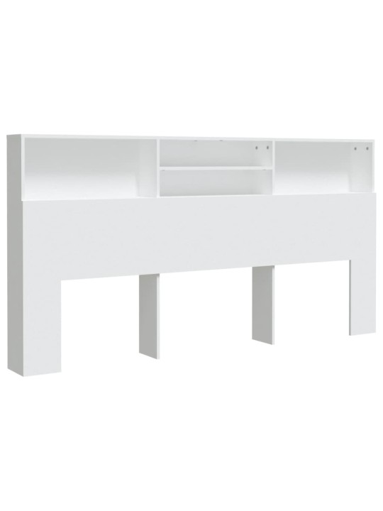 čelo postele s úložným prostorem bílé 200 x 19 x 103,5 cm