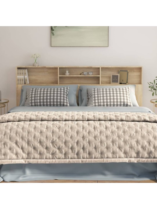 Čelo postele s úložným prostorem dub sonoma 200 x 19 x 103,5 cm