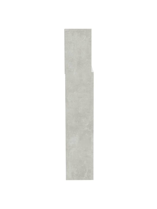 Čelo postele s úložným prostorem betonově šedé 200x19x103,5 cm