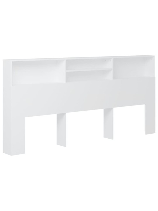 čelo postele s úložným prostorem bílé 200 x 19 x 103,5 cm