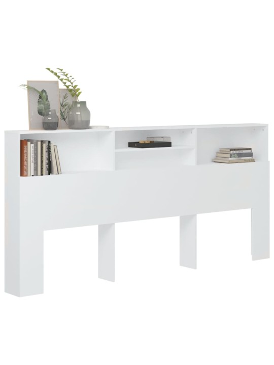 čelo postele s úložným prostorem bílé 200 x 19 x 103,5 cm