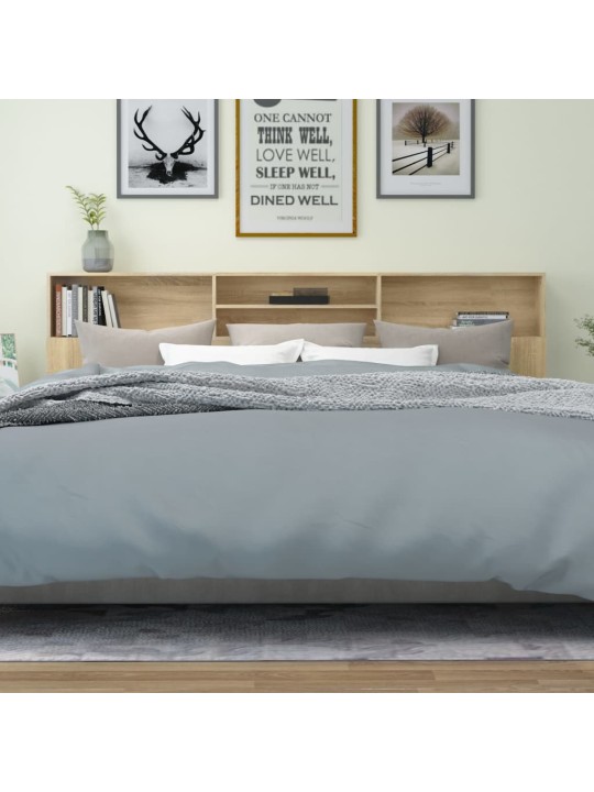 Čelo postele s úložným prostorem dub sonoma 220x19x103,5 cm