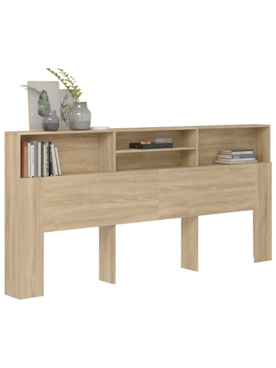 Čelo postele s úložným prostorem dub sonoma 220x19x103,5 cm