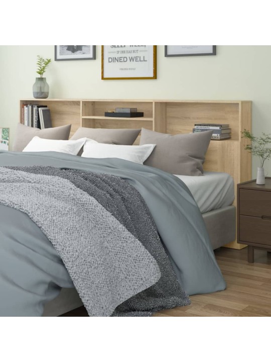 Čelo postele s úložným prostorem dub sonoma 220x19x103,5 cm