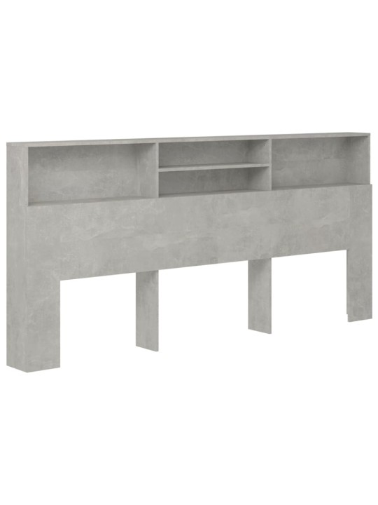 Čelo postele s úložným prostorem betonově šedé 220x19x103,5 cm