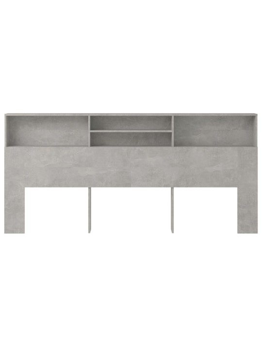 Čelo postele s úložným prostorem betonově šedé 220x19x103,5 cm