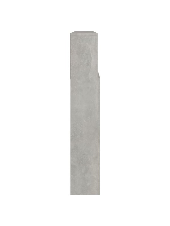Čelo postele s úložným prostorem betonově šedé 220x19x103,5 cm