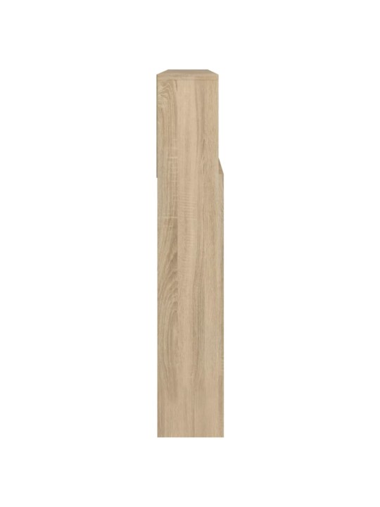 Čelo postele s úložným prostorem bílé dub sonoma 220x19x103,5cm