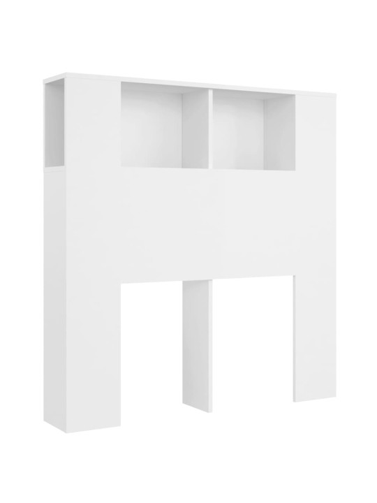 Čelo postele s úložným prostorem bílé 100 x 18,5 x 104,5 cm