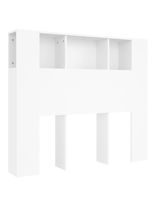Čelo postele s úložným prostorem bílé 120 x 18,5 x 102,5 cm