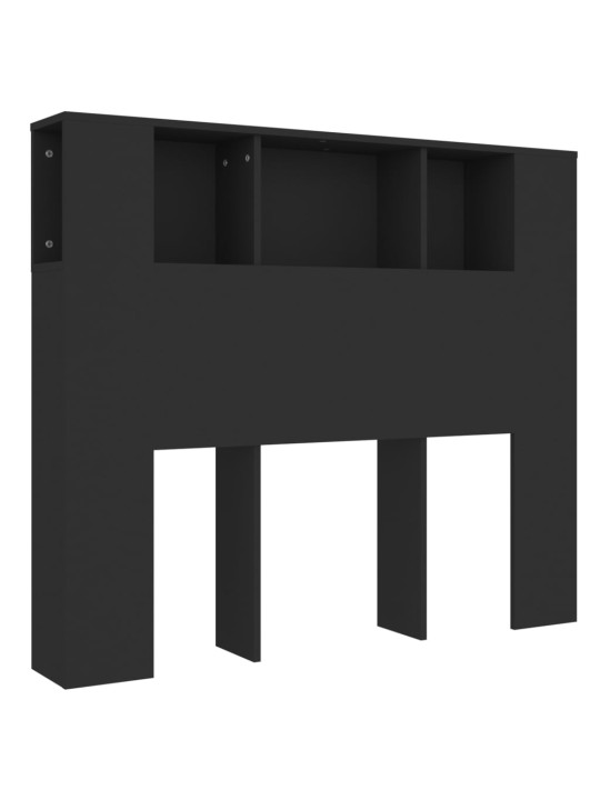 Čelo postele s úložným prostorem černé 120 x 18,5 x 102,5 cm