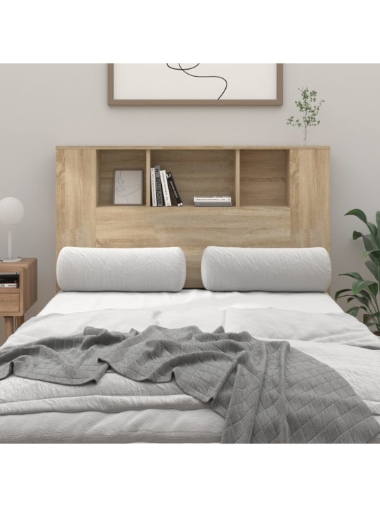 Čelo postele s úložným prostorem dub sonoma 120x18,5x102,5 cm