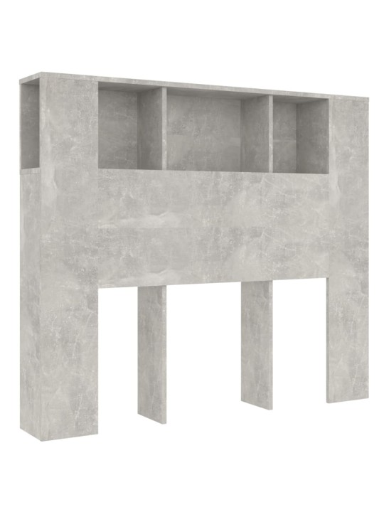 Čelo postele s úložným prostorem betonově šedé 120x18,5x102,5cm